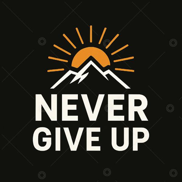Never Give Up Social Graphic