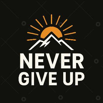 Never Give Up Social Graphic