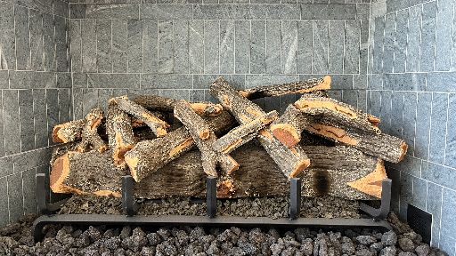 Modern Fireplace Still Background