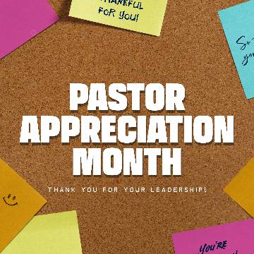 Pastor Appreciation Month: Thanks for All You Do! Social Graphic