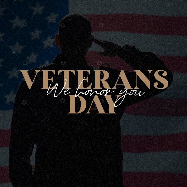 Veterans Day: Thank You For Your Service Social Graphic