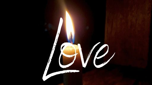 Motion Background on Love Candle