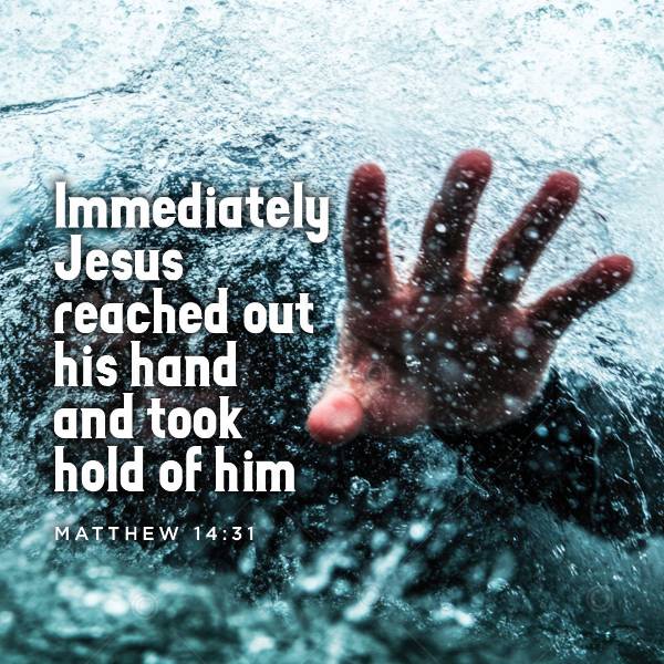 Jesus Reached Out His Hand  Social Graphic