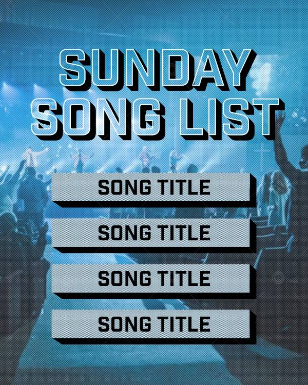 Sunday Set List  Social Graphic