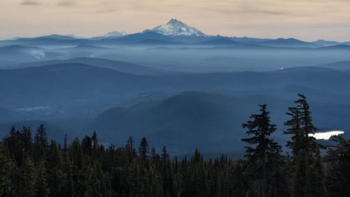 view the Still Background Winter Mountain Landscape