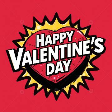 view the Social Graphic Valentine's Day Pop Art