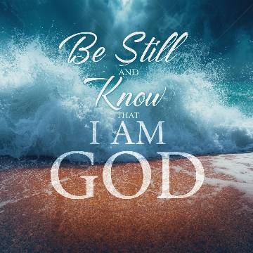 view the Social Graphic Be Still and Know that I AM GOD (Psalm 46:10)