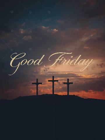 view the Social Graphic Good Friday Crosses on a Hill