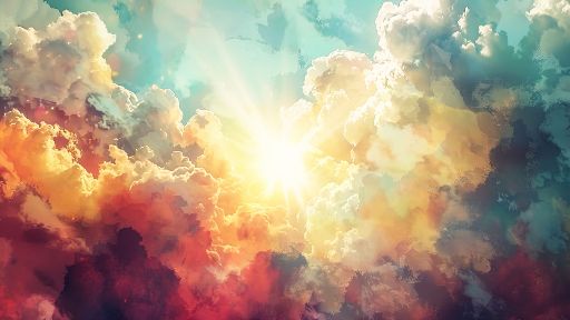 Church Motion Background: Colorful Cloud Motion Loop - SermonCentral.com