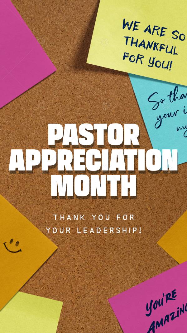 Pastor Appreciation Month: Thanks for All You Do! Social Graphic