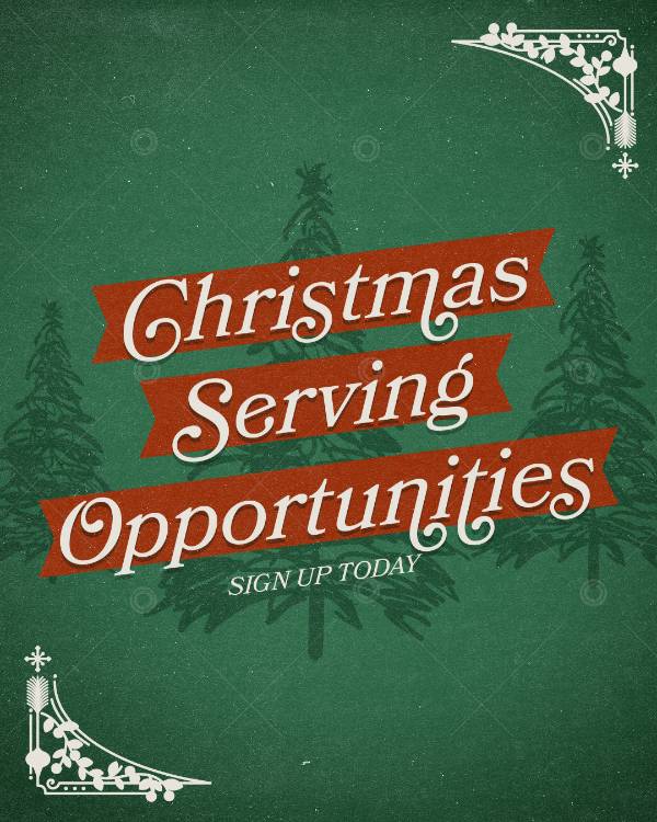 Christmas Volunteers Needed  Social Graphic