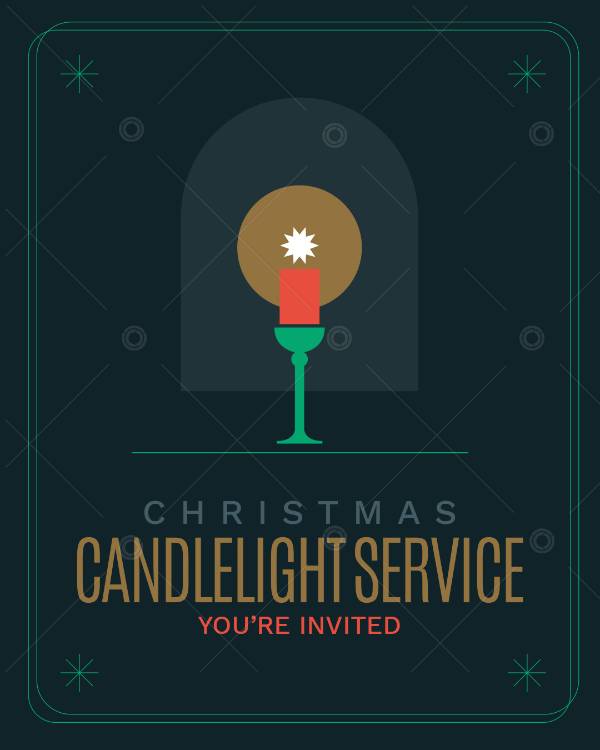 Christmas Candlelight Service Social Graphic