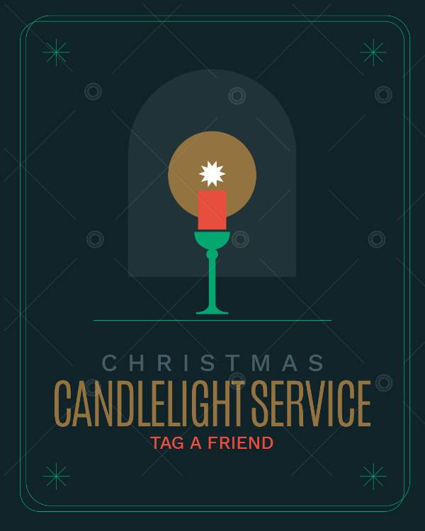Christmas Candlelight Service Social Graphic