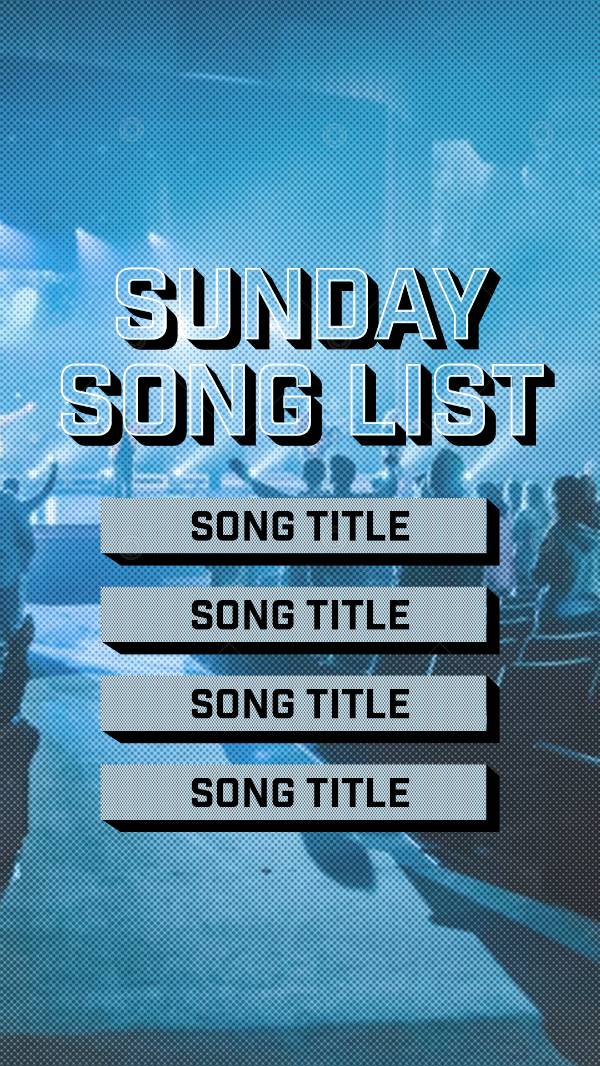 Sunday Set List  Social Graphic