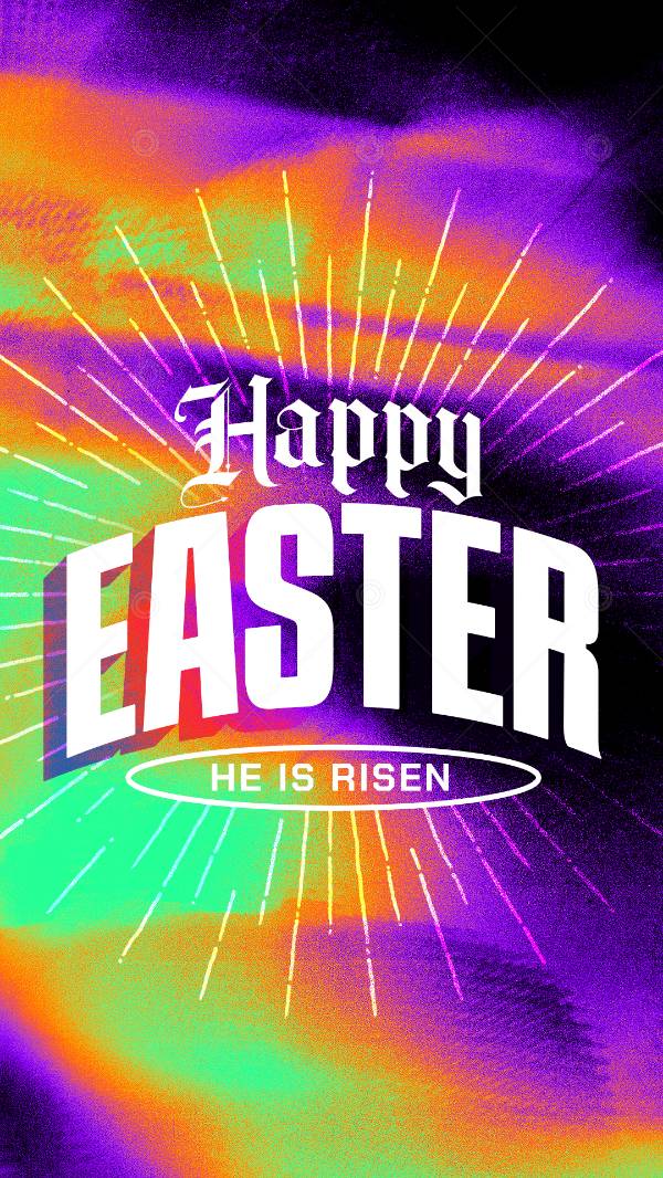 Happy Easter: He Is Alive Social Graphic