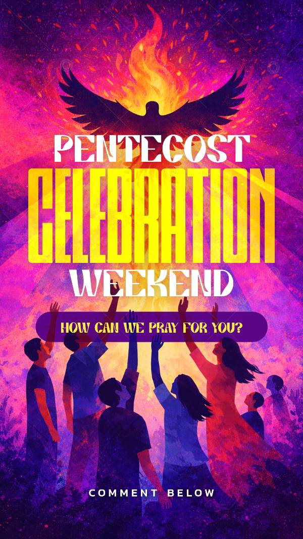 Church Social Graphic: Pentecost Celebration Holy Spirit You Are ...