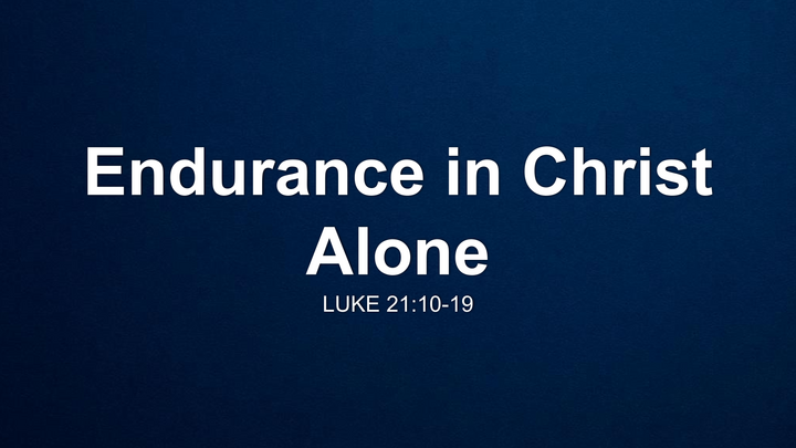 Endurance In Christ Alone thumbnail