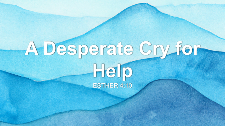 A Desperate Cry for Help