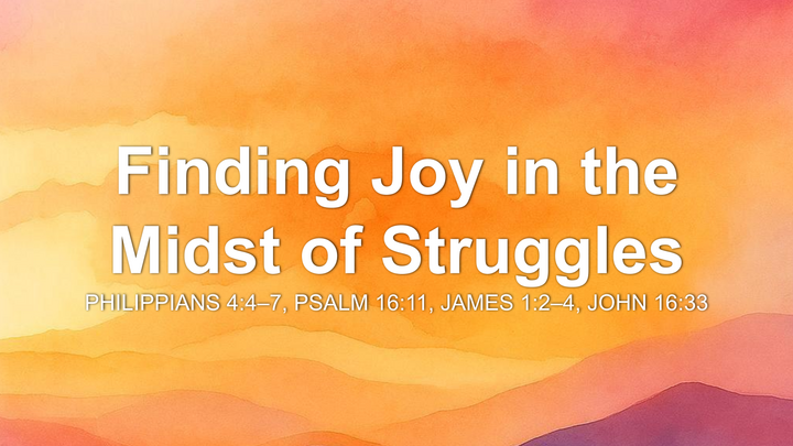 Finding Joy In The Midst Of Struggles thumbnail
