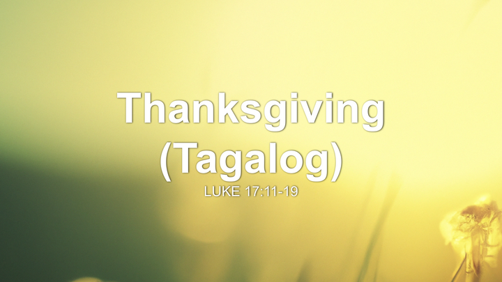 Thanksgiving (Tagalog)