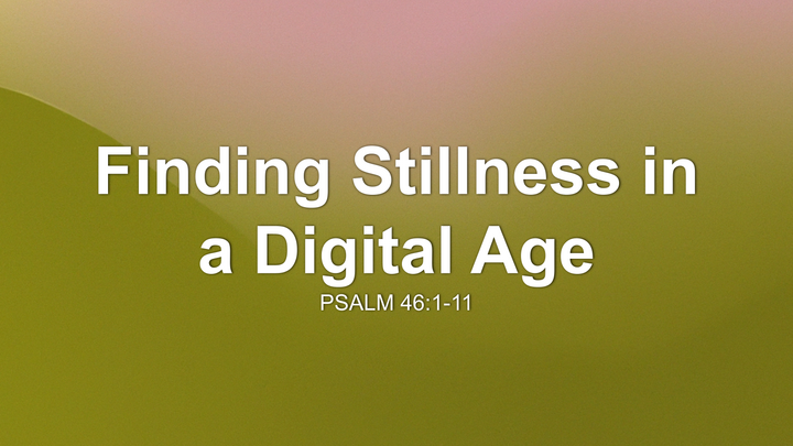 Finding Stillness in a Digital Age